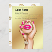 Roze en Gold Glam Chic Beauty Salon Grand Opening