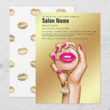 Roze en Gold Glam Chic Beauty Salon Grand Opening