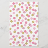 Roze en Gold Glitter Baby shower Advice Game Kaart (Achterkant)