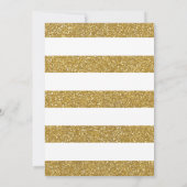 Roze en Gold Glitter Baby shower Invitation Kaart (Achterkant)