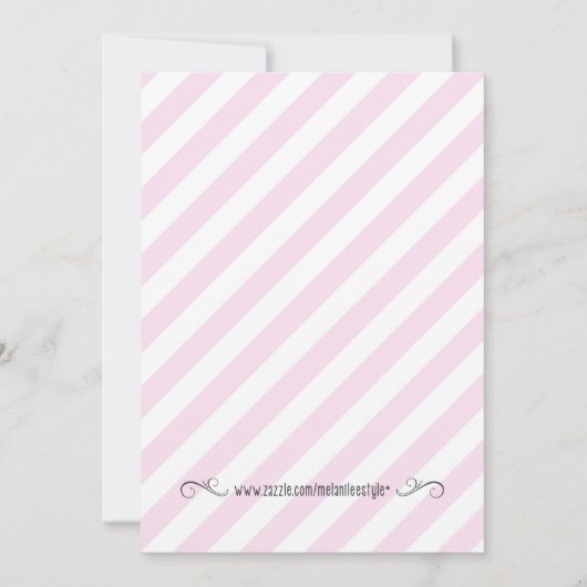 Roze en Gold Glitter Birthday Invitation Kaart (Achterkant)