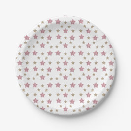 Roze en Gold Glitter Dessert Paper Bord