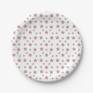 Roze en Gold Glitter Dessert Paper Bord
