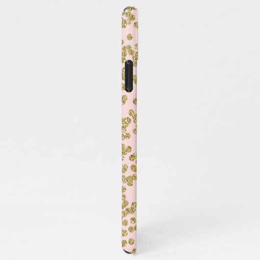 Roze en Gold Glitter Hoesje-Mate iPhone Case iPhone Hoesje (Rechterkant)