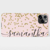 Roze en Gold Glitter Hoesje-Mate iPhone Case iPhone Hoesje (Achterkant horizontaal)