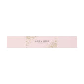 Roze en Gold Glitter Invitation Band Uitnodigingen Wikkel (Vlak)