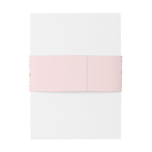 Roze en Gold Glitter Invitation Band Uitnodigingen Wikkel (Achterkant Voorbeeld)