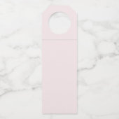 Roze en Gold Glitter Moderne Speciaal Flessenhanger (Achterkant)