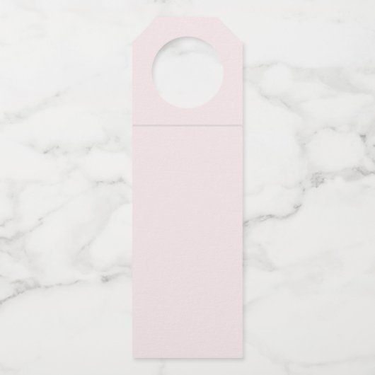 Roze en Gold Glitter Moderne Speciaal Flessenhanger (Achterkant)
