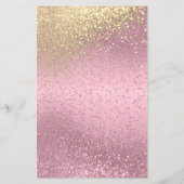 Roze en Gold Glitter - Programma (Achterkant)