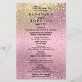 Roze en Gold Glitter - Programma (Voorkant)