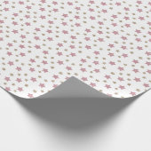 Roze en Gold Glitter Star Wrapping Paper Cadeaupapier (Hoek)
