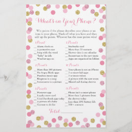 Roze en Gold Glitter Wat zit er in je telefoonspel