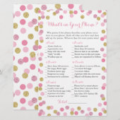 Roze en Gold Glitter Wat zit er in je telefoonspel (Voorkant / Achterkant)