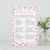 Roze en Gold Glitter Wat zit er in je telefoonspel (Staand voorkant)