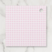 Roze en Gold Happy Paast Bunny Bedankjes Labels (Achterkant)