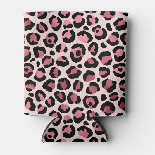 Roze en Gold Leopard Animal Print, leopard Gift Blikjeskoeler (Voorkant)