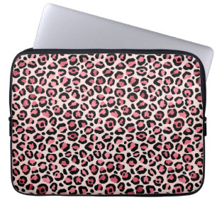 Roze en Gold Leopard Animal Print, leopard Gift Laptop Sleeve