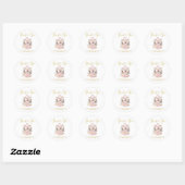 Roze en Gold Magical Carrousel Dank u Sticker (Vel)