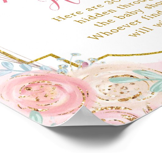 Roze en Gold Magical Carrousel Pacifier Hunt Poster (Hoek)