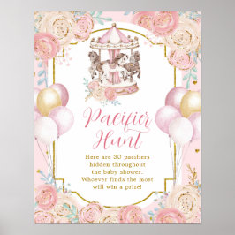 Roze en Gold Magical Carrousel Pacifier Hunt Poster