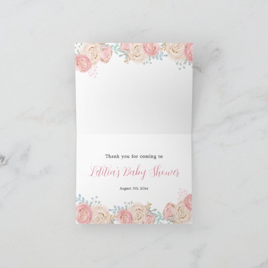 Roze en Gold Magische Carrousel Hartelijk dank Bedankkaart (Binnen)