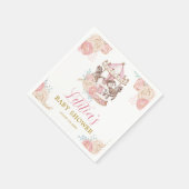 Roze en Gold Magische Carrouselpapier Napkin Servet (Hoek)