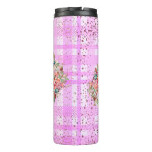 Roze en Gold Moeder Hustler Mam Thermosbeker (Achterkant)