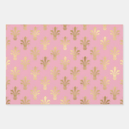 Roze en Gold Paris Inpakpapier Vel (Voorkant 2)