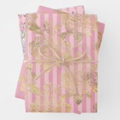 Roze en Gold Paris Inpakpapier Vel (In situ)