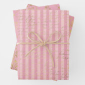 Roze en Gold Paris Inpakpapier Vel (In situ)