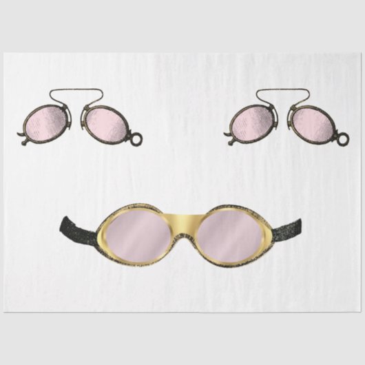 Roze en Gold Steampunk Series Design 12 Tissuepapier (Voorkant)