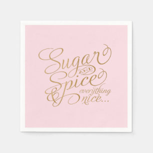 Roze en Gold Sugar en Spice Napkins Servet