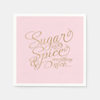 Roze en Gold Sugar en Spice Napkins Servet
