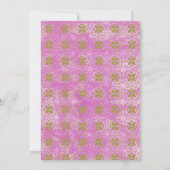 Roze en Gold Sweet 16 Uitnodiging (Achterkant)