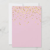 Roze en Gold Sweet 16 Uitnodiging (Achterkant)