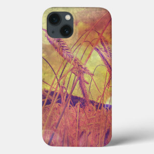 Roze en Gold Wheat iPad draagtas iPhone 13 Hoesje