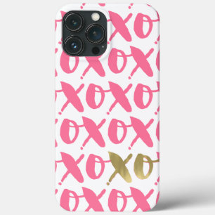 Roze en Gold XOXO Patroon Case-Mate iPhone Case