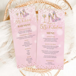 Roze en Goud 55 en Fabulous Bar Cocktails Food Menu