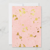 Roze en Goud Bloemen Brunch & Bubbly Kaart (Achterkant)