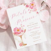 Roze en Goud Bloemen Vrijgezellenfeest Kaart