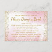 Roze en Goud Breng een Boek Kaarten (Voorkant)