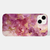 Roze en goud Case-Mate iPhone case (Achterkant (horizontaal))