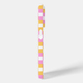 Roze en Goud Checkerboard Case-Mate iPhone Case (Achterkant / Rechts)