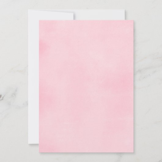 roze en goud Eenhoorn 1e verjaardag meisje Kaart (Achterkant)