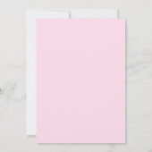 Roze en Goud Eerste Verjaardag Uitnodigingen (Achterkant)