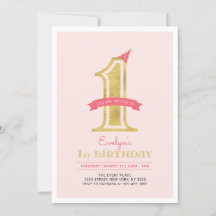 Roze en goud | Eerste verjaardag van het meisje