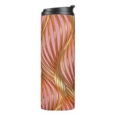 Roze en Goud | faux glitter Thermosbeker (Gedraaid links)