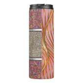Roze en Goud | faux glitter Thermosbeker (Achterkant)
