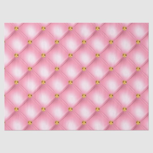 Roze en Goud Getuft Tissuepapier (Voorkant)